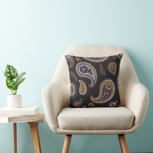 Retro Paisley Mönster Kudde