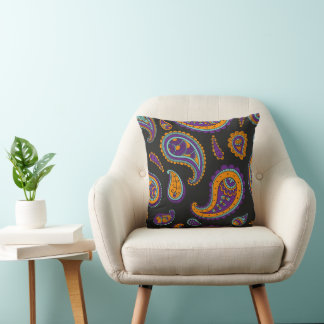 Retro Paisley Mönster Kudde