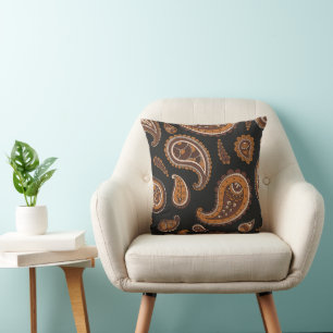 Retro Paisley Mönster Kudde
