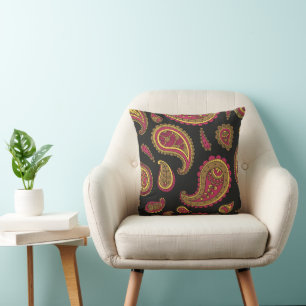 Retro Paisley Mönster Kudde