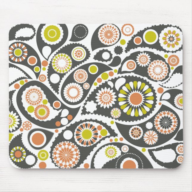Retro Paisley Mönster Musmatta (Framsidan)