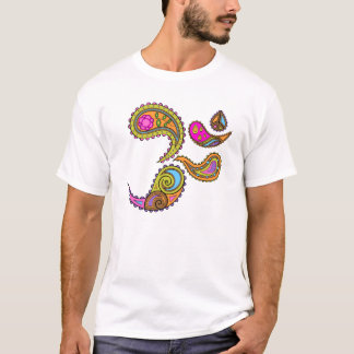 Retro Paisley Om YogaT-tröja T Shirt