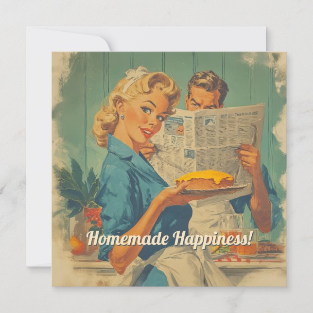 Retro Paj och Papper Charm Inbjudningar (Framsida)