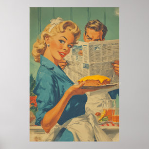 Retro paj och papperscharm poster