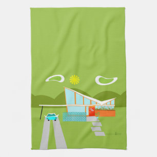 Retro Palm Spring huskökhandduk Kökshandduk
