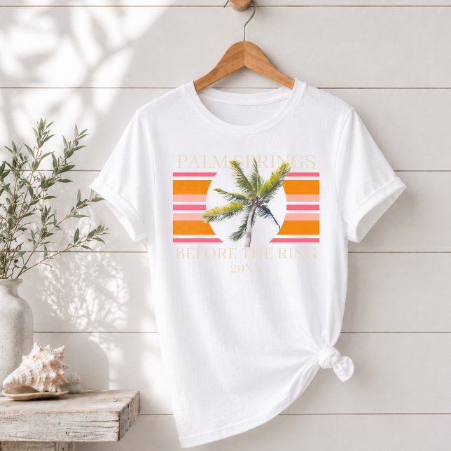 Retro Palm Springs Before the Ring Möhippa T Shirt (Retro Palm Springs Before the Ring Bachelorette Tri-Blend Shirt)