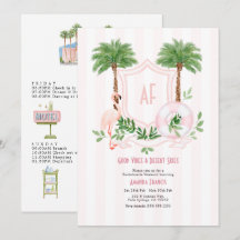 Retro Palm Springs Monogram Möhippa Helg
