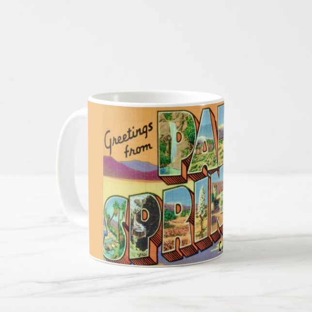 Retro Palm Springs välkomstmugg Kaffemugg (Framsida vänster)
