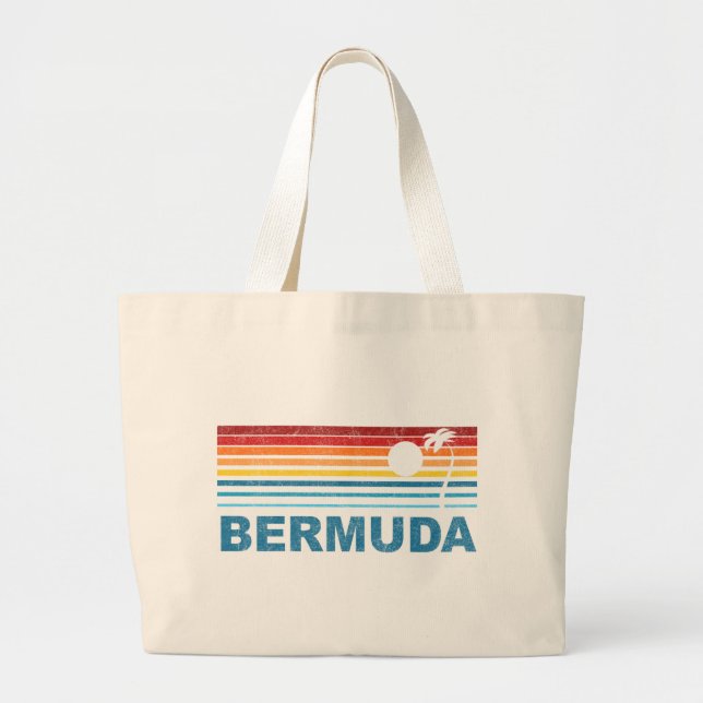 Retro palmträd Bermuda Jumbo Tygkasse (Framsidan)