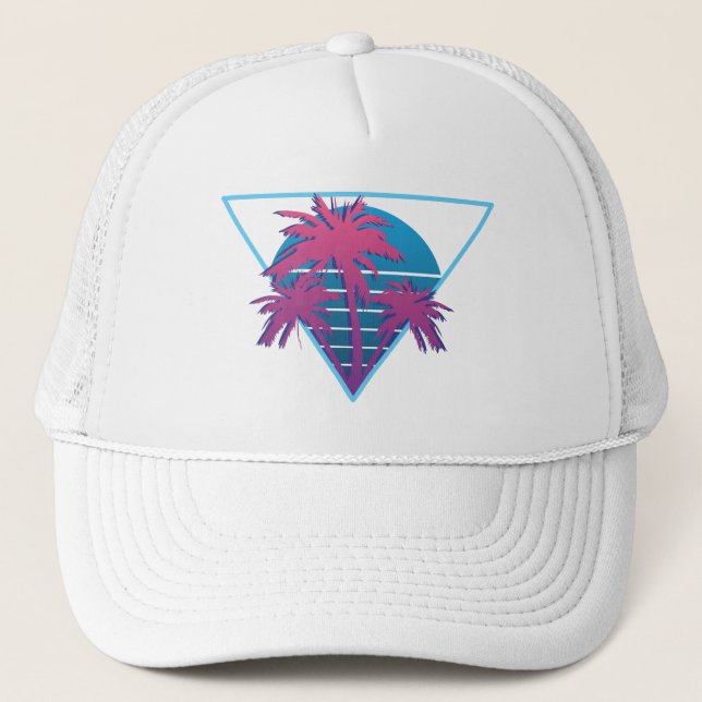 Retro Palmträd Logo Keps (Framsida)
