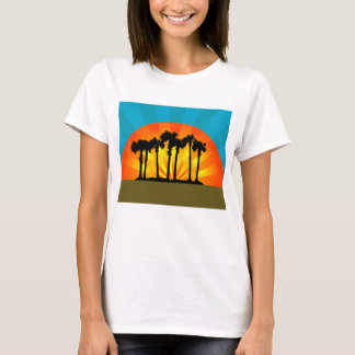Retro palmträd t-shirt