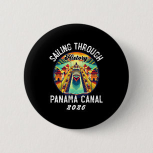 Retro Panama C Panama vattenväg Segling Kryssning  Knapp
