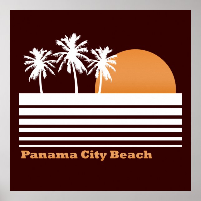 Retro Panama City Beach Poster (Framsidan)