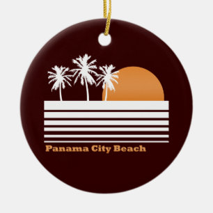 Retro Panama City strandprydnad Julgransprydnad Keramik