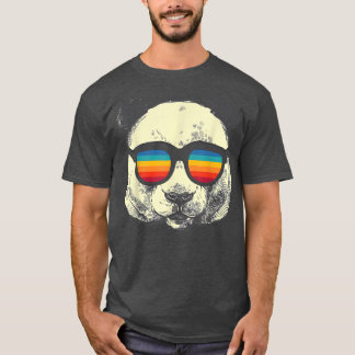 Retro Panda With Sunglasses T Shirt