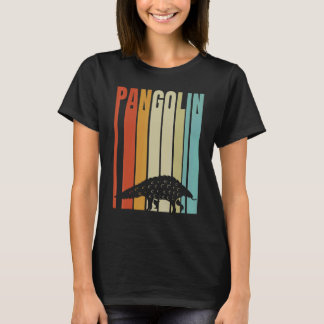 Retro Pangolin Pholidota T Shirt