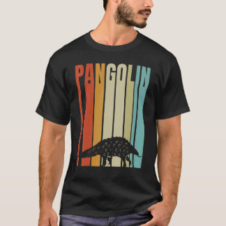 Retro Pangolin Pholidota T Shirt