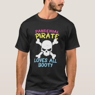 Retro Pansexual Pirat Kärlek All Booty Cute Lgbt P T Shirt
