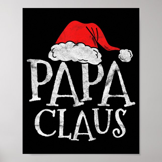 Retro Papa Claus Gift Funny Christmas Santa Costum Poster (Framsidan)