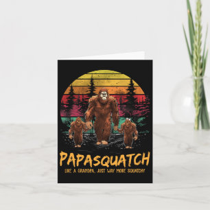 Retro Papa Squatch Som En Farfar Rolig Bigfoot Sa Kort