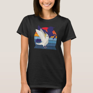 Retro Papegoja I Bevingad Enhörning I Skrikande Ka T Shirt