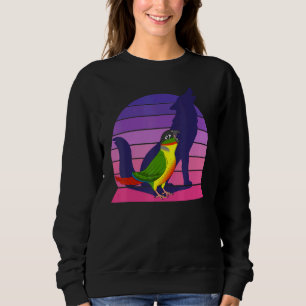Retro papegoja I ylande varg I skrikande gul sid T Shirt