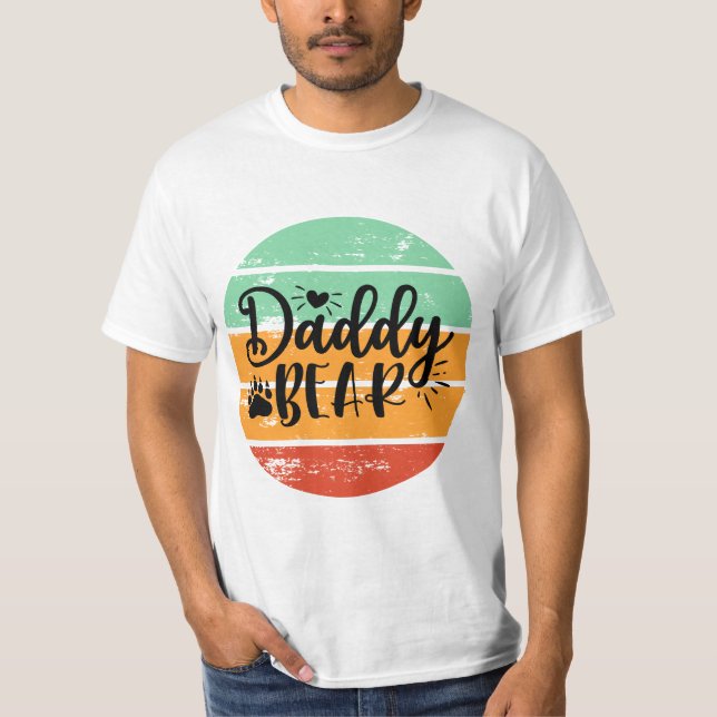Retro pappa Bear T Shirt (Framsida)