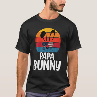 Retro Pappa Bunny, Glad påsk pappa Bunny Matchin T Shirt