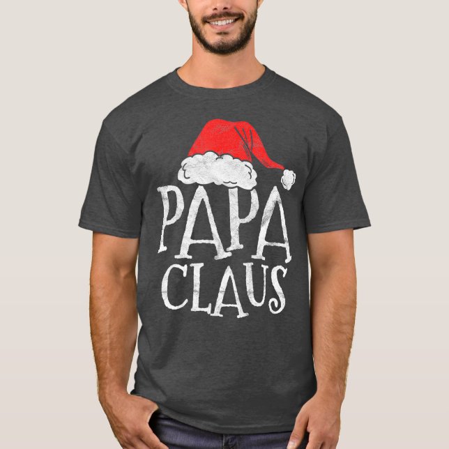 Retro Pappa Claus Gift Funny jultomten T Shirt (Framsida)