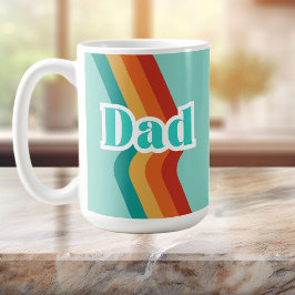 Retro Pappa mugg, tårblått med rand Fars dag Kaffemugg
