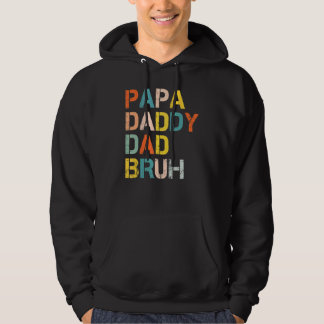 Retro Pappa pappa Pappa Bruh Fars dag Hoodie