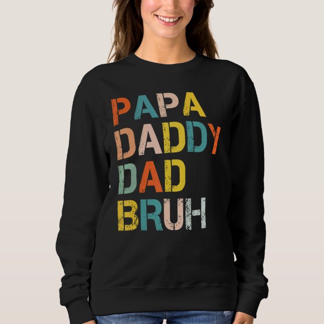 Retro Pappa pappa Pappa Bruh Fars dag T Shirt (Framsida)