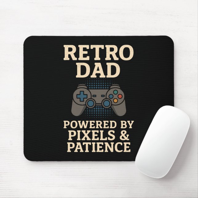 Retro Pappa Pixel Gamer Design Musmatta (Med mus)