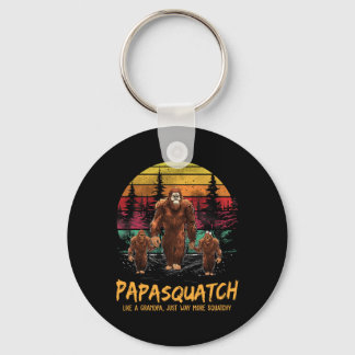 Retro Pappa Squatch som en morfar, Fung Bigfoot Sa Nyckelring