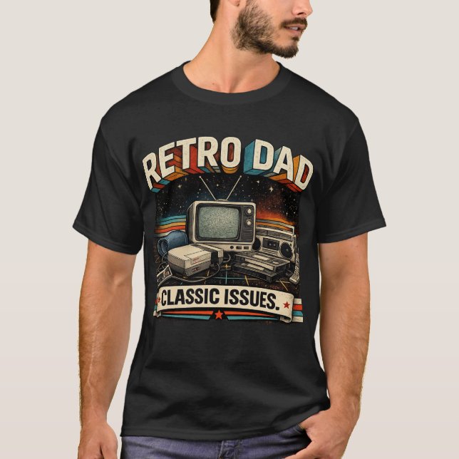Retro Pappa T-Shirt (Framsida)