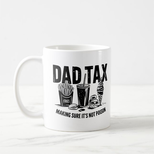 Retro Pappa Tax Distress Snack Art Kaffemugg (Vänster)