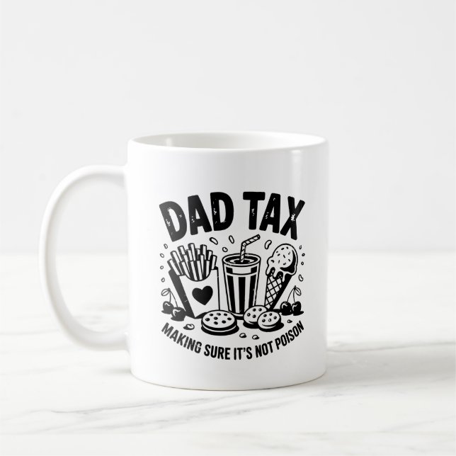 Retro Pappa Tax Distress Snack Art Kaffemugg (Vänster)