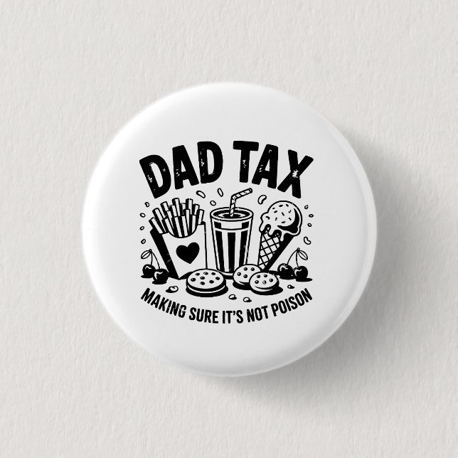 Retro Pappa Tax Distress Snack Art Knapp (Framsida)