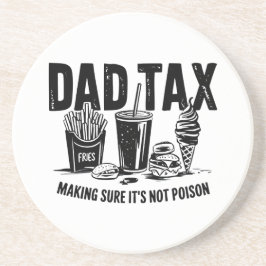 Retro Pappa Tax Distress Snack Art Underlägg