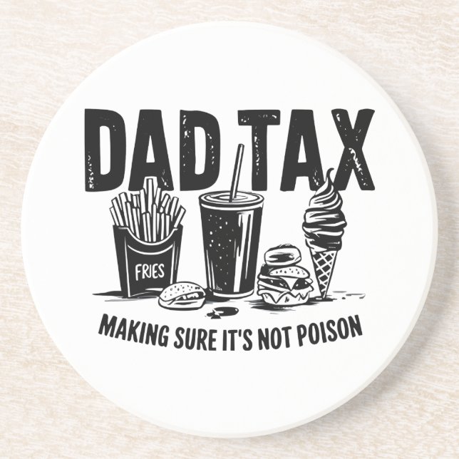 Retro Pappa Tax Distress Snack Art Underlägg (Framsidan)