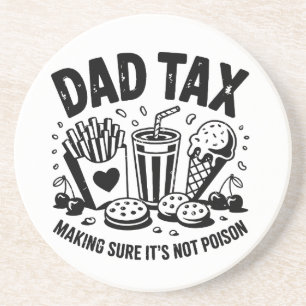 Retro Pappa Tax Distress Snack Art Underlägg