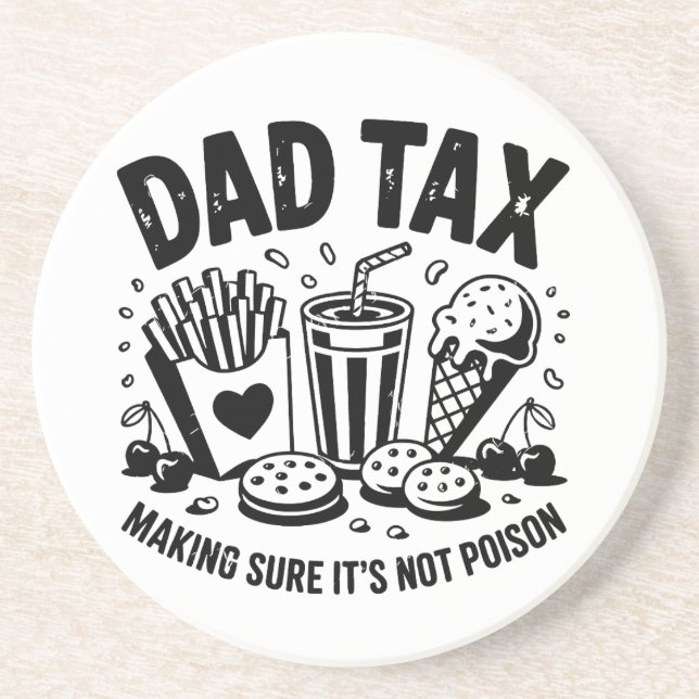 Retro Pappa Tax Distress Snack Art Underlägg (Framsidan)