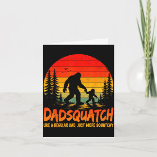 Retro pappasasquatch som en vanlig pappa bigfoot p kort