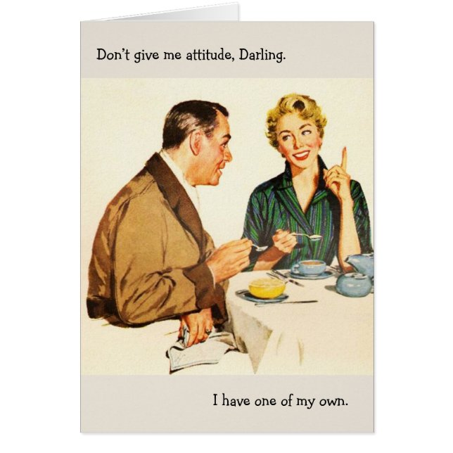 Retro-par - Ge mig inte. Hälsningskort (Framsidan)