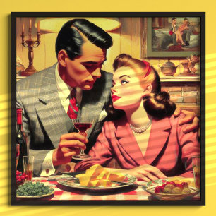 Retro par illustration poster