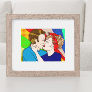 Retro par Kissing Pop Art Stil Poster