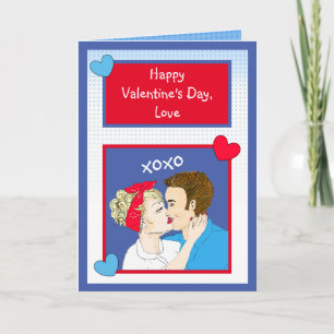 Retro par Kissing xoxo Valentines day Kort