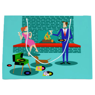 Retro-par med Hund Gift Bag