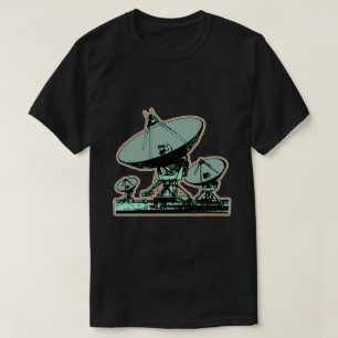 Retro parabolantenn-grafik t-shirt