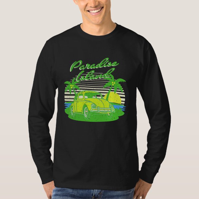 Retro Paradise Island Påsklov T Shirt (Framsida)